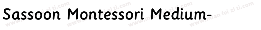 Sassoon Montessori Medium字体转换